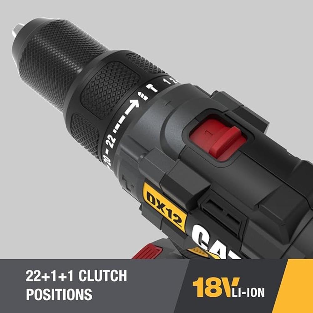 สว่านกระแทกไร้สาย (พร้อมแบตเตอรี่) CAT DX12 18 โวลต์
