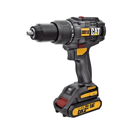 สว่านกระแทกไร้สาย (พร้อมแบตเตอรี่) CAT DX12 18 โวลต์_0