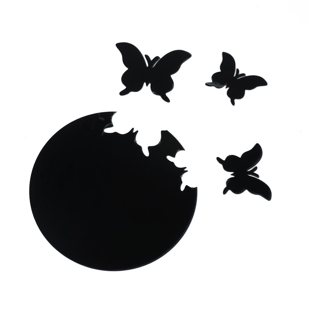 สติ๊กเกอร์ DIY HOME LIVING STYLE MOTH 26x26 ซม. (แพ็ก 4 ชิ้น)