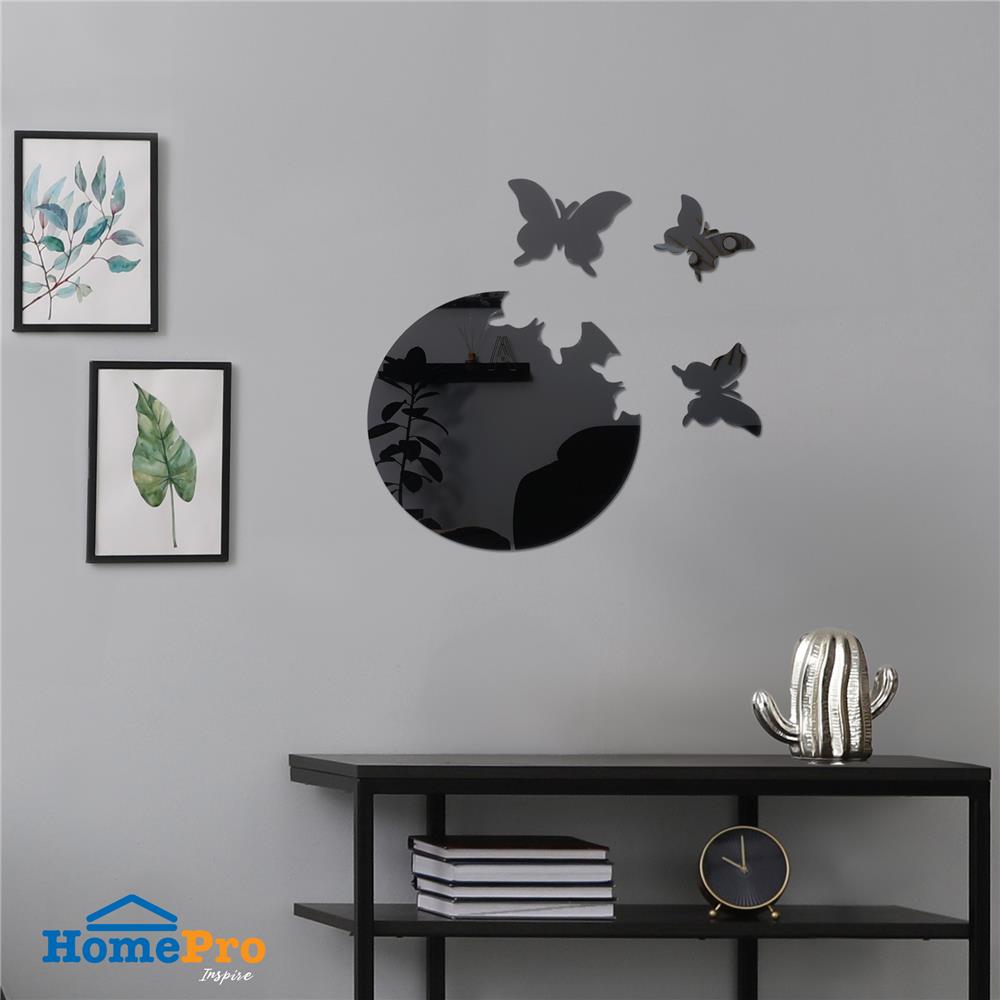 สติ๊กเกอร์ DIY HOME LIVING STYLE MOTH 26x26 ซม. (แพ็ก 4 ชิ้น)