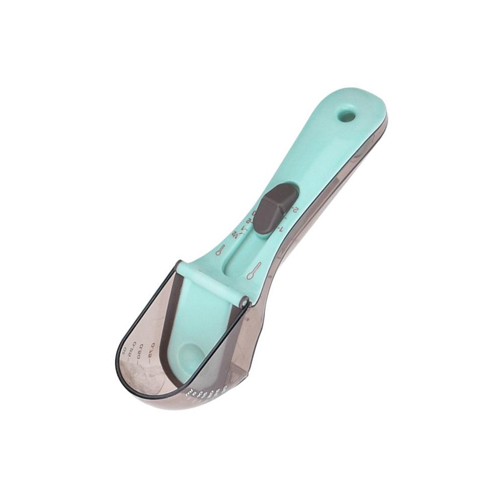 ช้อนตวงอาหารสัตว์เลี้ยง ปรับระดับได้ PETUS 15 กรัม สีเขียว