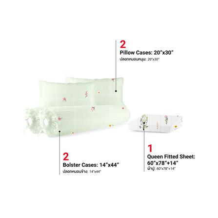 ชุดผ้าปูที่นอน 5 ฟุต (ชุด 5 ชิ้น) FROLINA MICROTEX DF068_2