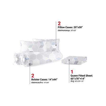 ชุดผ้าปูที่นอน 5 ฟุต (ชุด 5 ชิ้น) FROLINA MICROTEX DF070_2