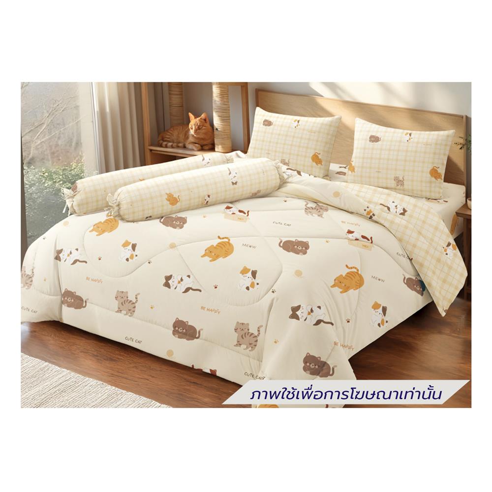 ชุดผ้าปูที่นอน 6 ฟุต (ชุด 5 ชิ้น) FROLINA MICROTEX DF066