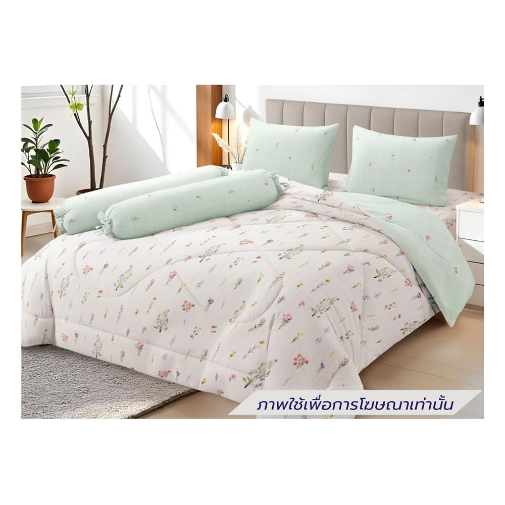 ชุดผ้าปูที่นอน 6 ฟุต (ชุด 5 ชิ้น) FROLINA MICROTEX DF068
