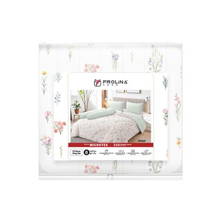 ชุดผ้าปูที่นอน 6 ฟุต (ชุด 6 ชิ้น) FROLINA MICROTEX DF068_4