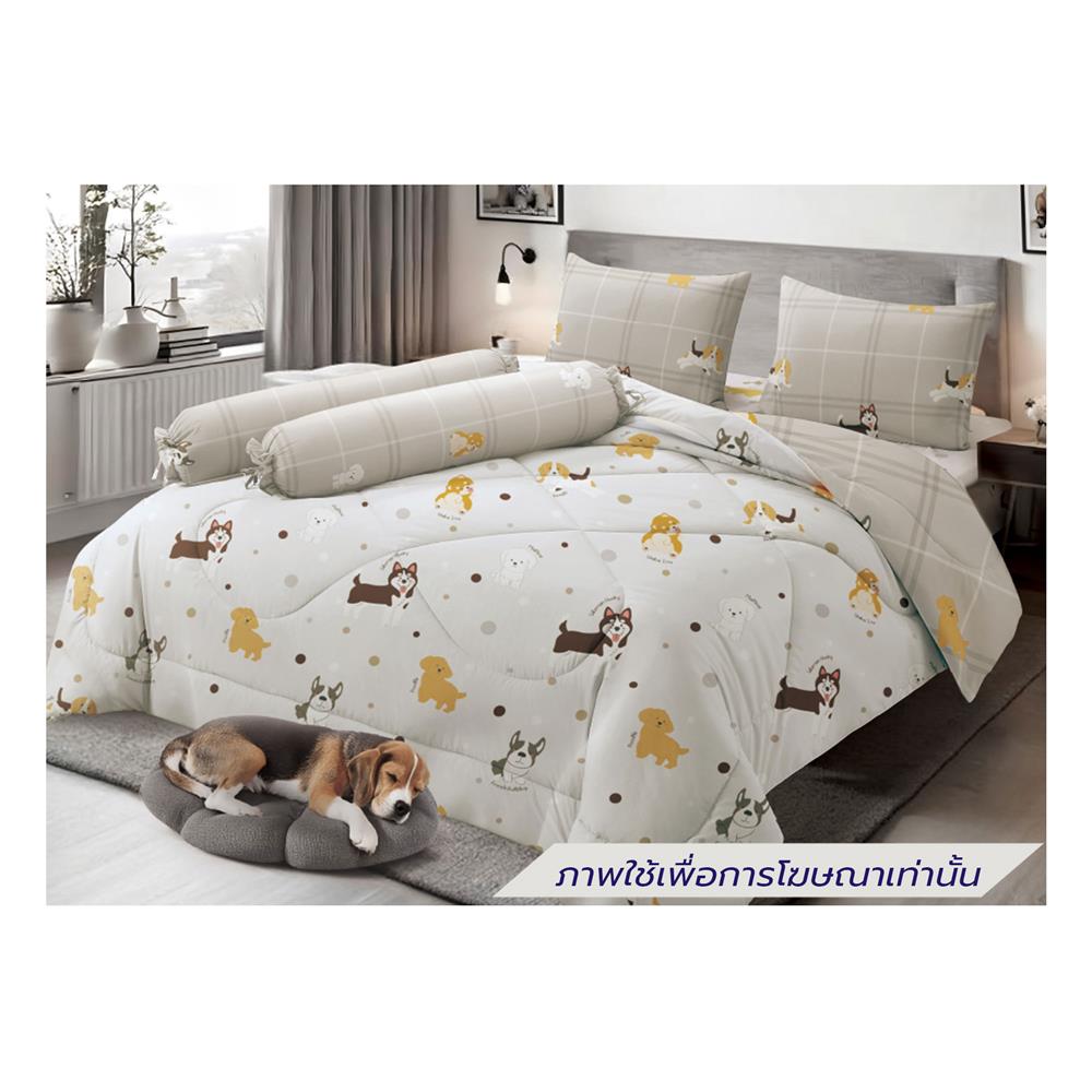 ชุดผ้าปูที่นอน 6 ฟุต (ชุด 6 ชิ้น) FROLINA MICROTEX DF067