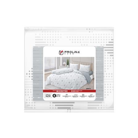 ชุดผ้าปูที่นอน 6 ฟุต (ชุด 6 ชิ้น) FROLINA MICROTEX DF071_4