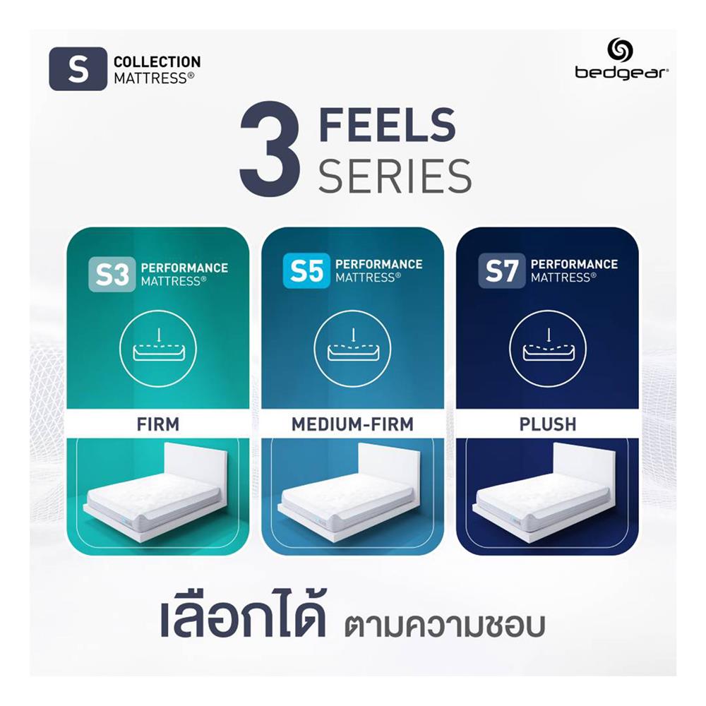 ที่นอน 3.5 ฟุต BEDGEAR S7 (พร้อมหมอนหนุน 1 ใบ)