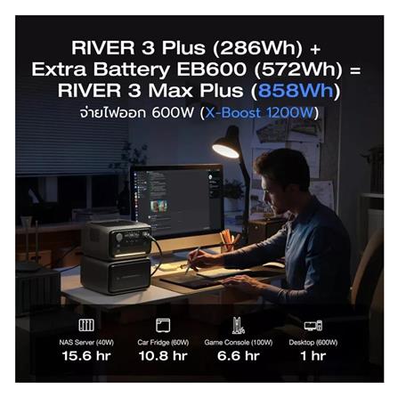 POWER BOX ECOFLOW RIVER 3 MAX PLUS 600 วัตต์ สีดำ_8