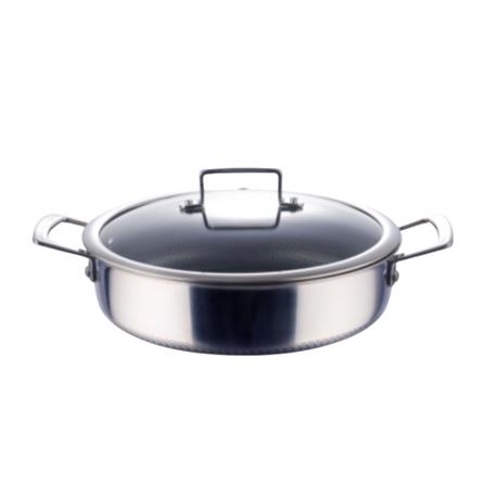 หม้อตื้นสเตนเลส 30 ซม. AMERCOOK ARISTO PRO_0