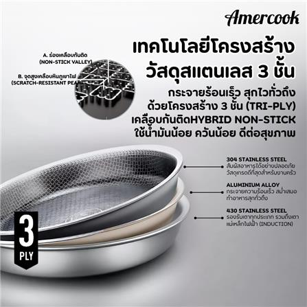 กระทะลึกสเตนเลส 30 ซม. AMERCOOK ARISTO PRO_3