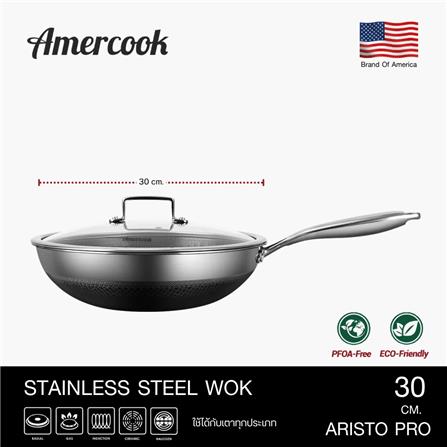 กระทะลึกสเตนเลส 30 ซม. AMERCOOK ARISTO PRO_4