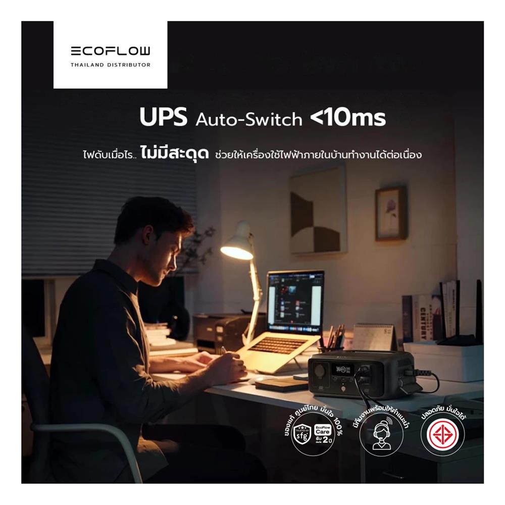 POWER BOX ECOFLOW RIVER 3 300 วัตต์ สีดำ