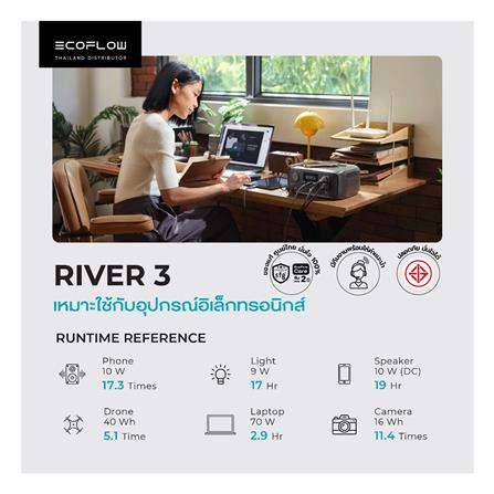 POWER BOX ECOFLOW RIVER 3 300 วัตต์ สีดำ_6
