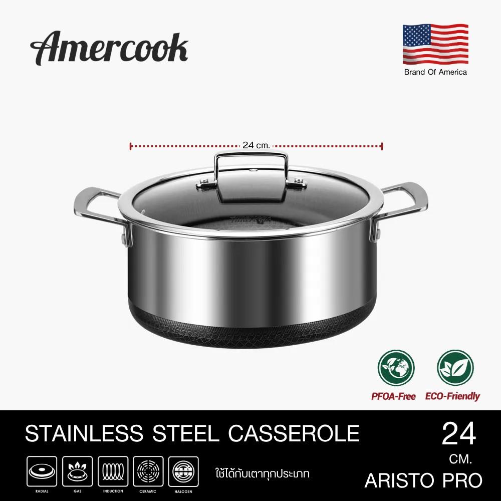 หม้อสเตนเลส 24 ซม. AMERCOOK ARISTO PRO