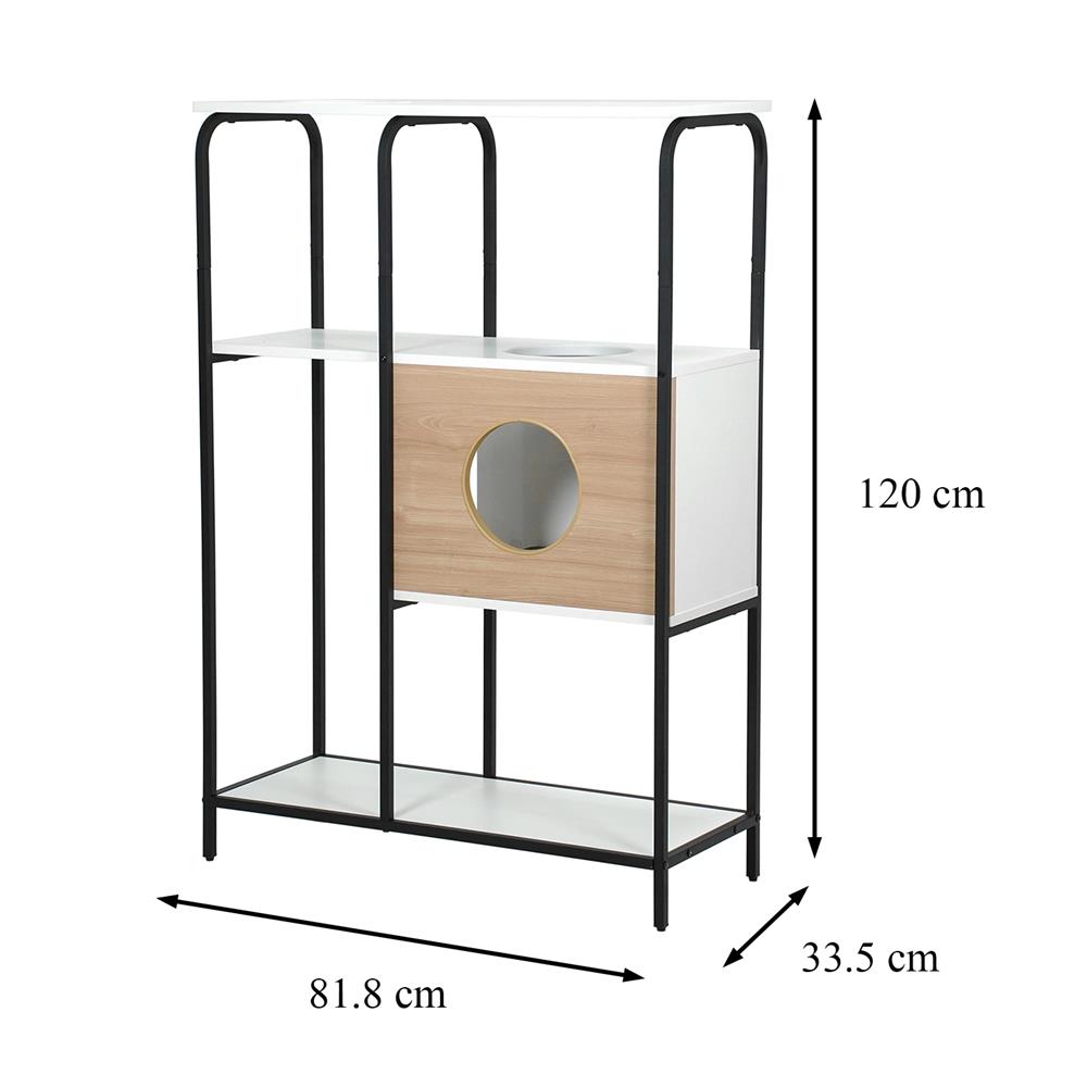 ชั้นวางของผสม 4 ชั้น FURDINI TINY GEN 1 81.8 ซม. สีธรรมชาติ/ขาว