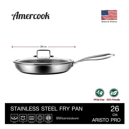 กระทะสเตนเลส 26 ซม. AMERCOOK ARISTO PRO_6