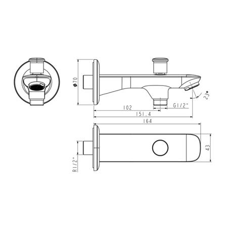ก๊อกผสมอ่างอาบ AMERICAN STANDARD A-960-9717_1