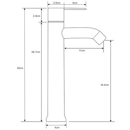 ก๊อกอ่างล้างหน้าเดี่ยวเคาน์เตอร์ NOVABATH NVB-CT137S_1