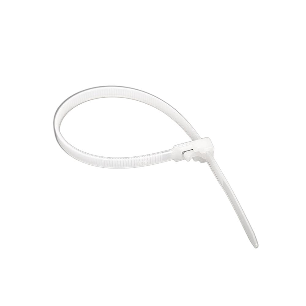 เคเบิ้ลไทร์เข็มขัดปลดล็อก ELECKTA 8 นิ้ว สีขาว (แพ็ก 100 เส้น)