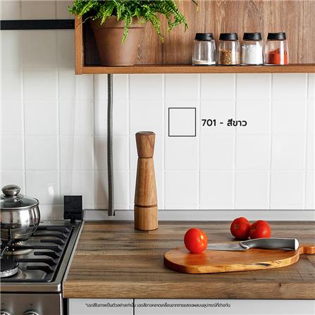 สีทากระเบื้อง สำหรับงานพื้นและผนัง ชนิดกึ่งเงา 7 SHIELD COTTER 701 สีขาว 1 กิโลกรัม_3