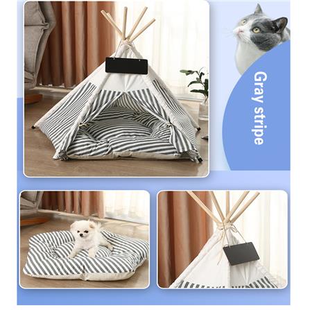 บ้านกระโจมสัตว์เลี้ยง DPETT ลายทาง_8