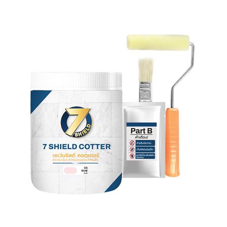 สีทากระเบื้อง สำหรับงานพื้นและผนัง ชนิดกึ่งเงา 7 SHIELD COTTER 708 สีชมพู 1 กิโลกรัม