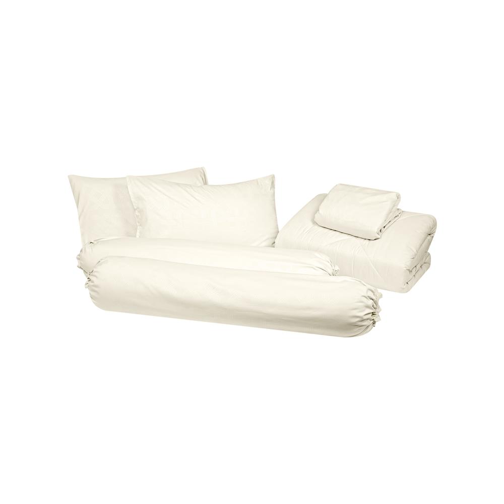 ชุดผ้าปูที่นอน 5 ฟุต (ชุด 6 ชิ้น) HOME LIVING STYLE MANDELA สี BEIGE