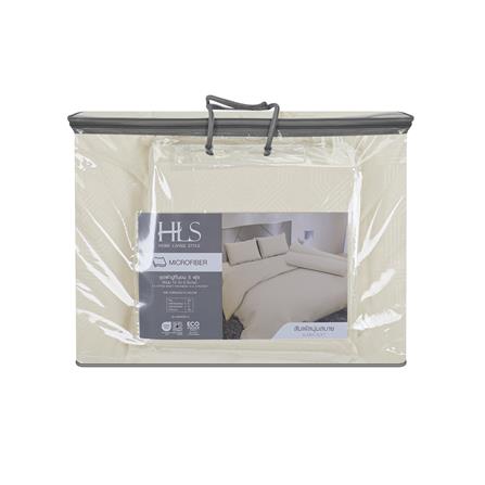 ชุดผ้าปูที่นอน 5 ฟุต (ชุด 6 ชิ้น) HOME LIVING STYLE MANDELA สี BEIGE_4