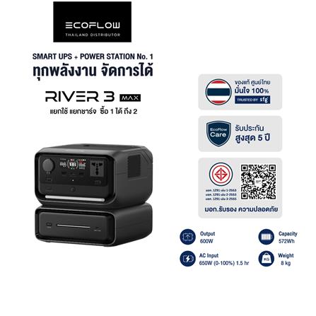 POWER BOX ECOFLOW RIVER 3 MAX 600 วัตต์ สีดำ_10