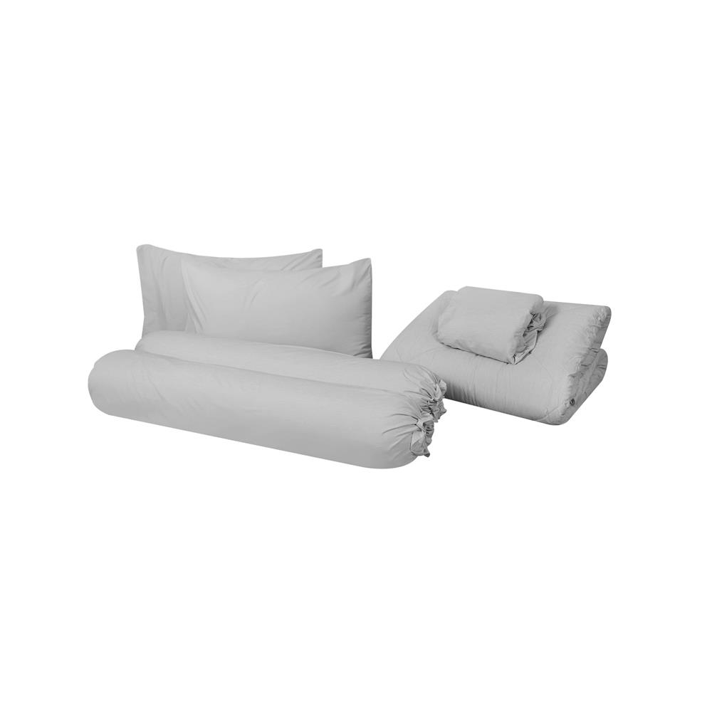 ชุดผ้าปูที่นอน 5 ฟุต (ชุด 6 ชิ้น) HOME LIVING STYLE SERENO สี LIGHT GREY