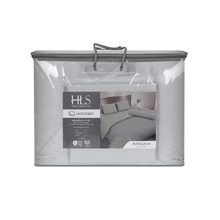 ชุดผ้าปูที่นอน 6 ฟุต (ชุด 6 ชิ้น) HOME LIVING STYLE LUTHER สี GREY_4