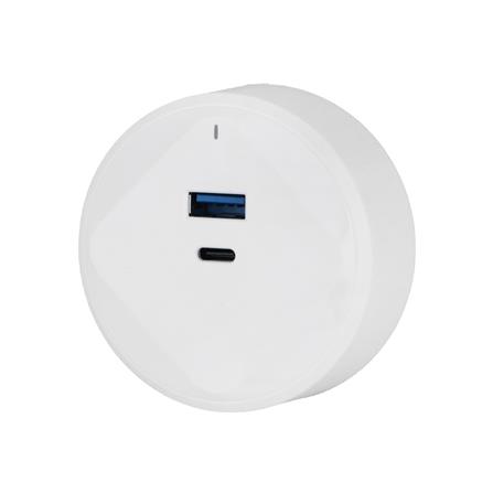 เต้ารับไร้สาย HACO USB TYPE A/C TR-USB/ACQ-WE สีขาว_1