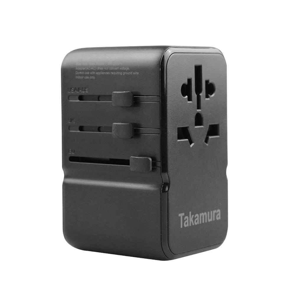 ปลั๊กแปลง 4 IN 1 UNIVERSAL TAKAMURA TUT-85 สีดำ