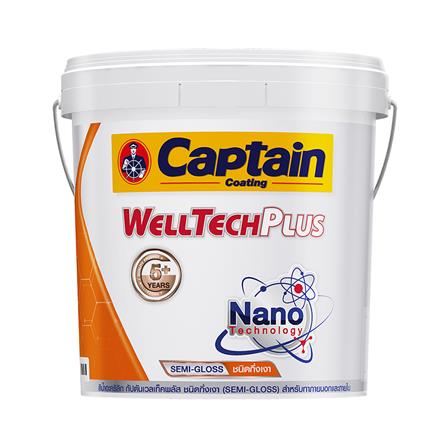 สีน้ำทาภายนอก ชนิดกึ่งเงา CAPTAIN WELLTECH PLUS BASE C 2.5 แกลลอน_0