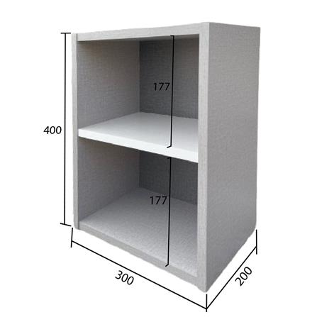 ตู้โล่ง 2 ชั้น FURDINI FINE 30 ซม. สีครีมผ้า_9