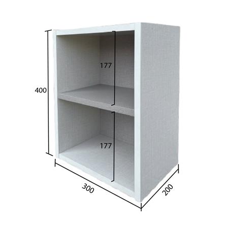 ตู้โล่ง 2 ชั้น FURDINI FINE 30 ซม. สีขาวผ้า/ครีมผ้า_7