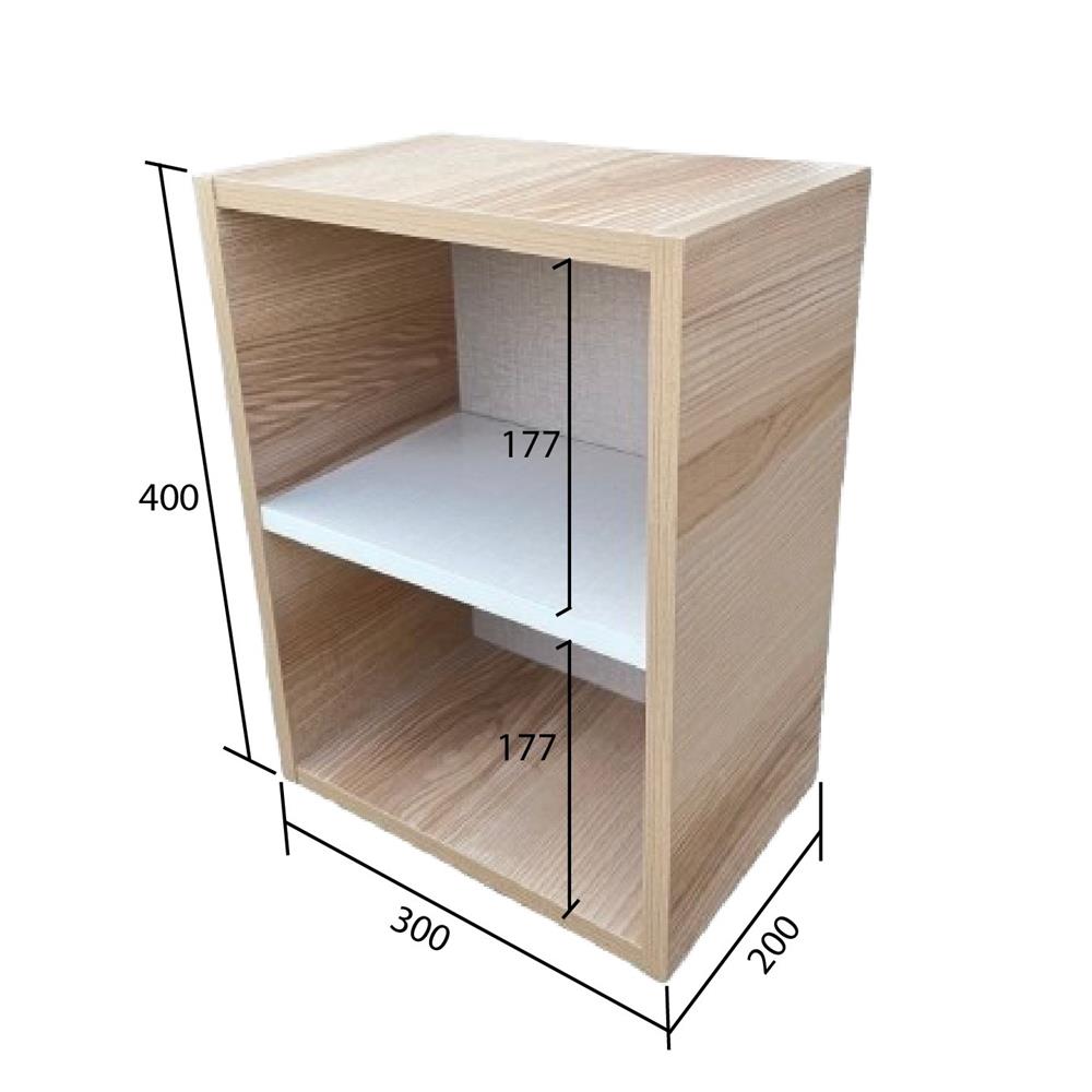 ตู้โล่ง 2 ชั้น FURDINI FINE 30 ซม. ลายไม้/ขาวผ้า/ครีมผ้า