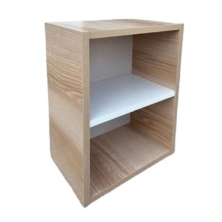 ตู้โล่ง 2 ชั้น FURDINI FINE 30 ซม. ลายไม้/ขาวผ้า/ครีมผ้า_3