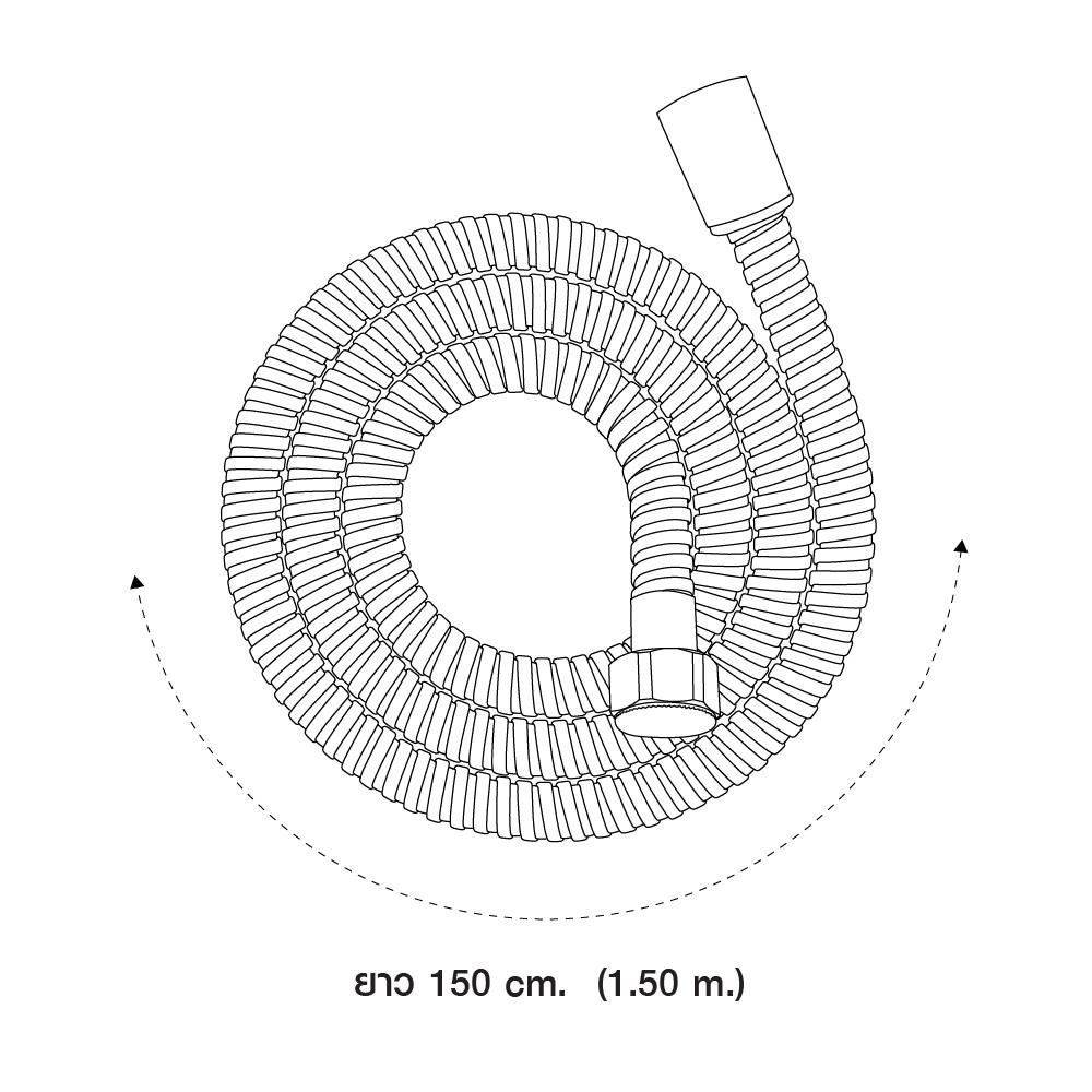 สายฝักบัวสเตนเลส ELEGANCE EG-5389 150 ซม.