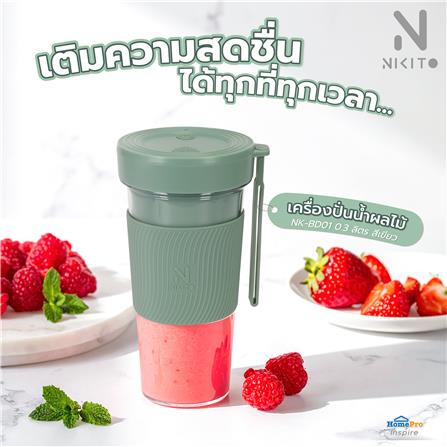 เครื่องปั่นน้ำผลไม้ NIKITO NK-BD01 0.3 ลิตร สีเขียว_6