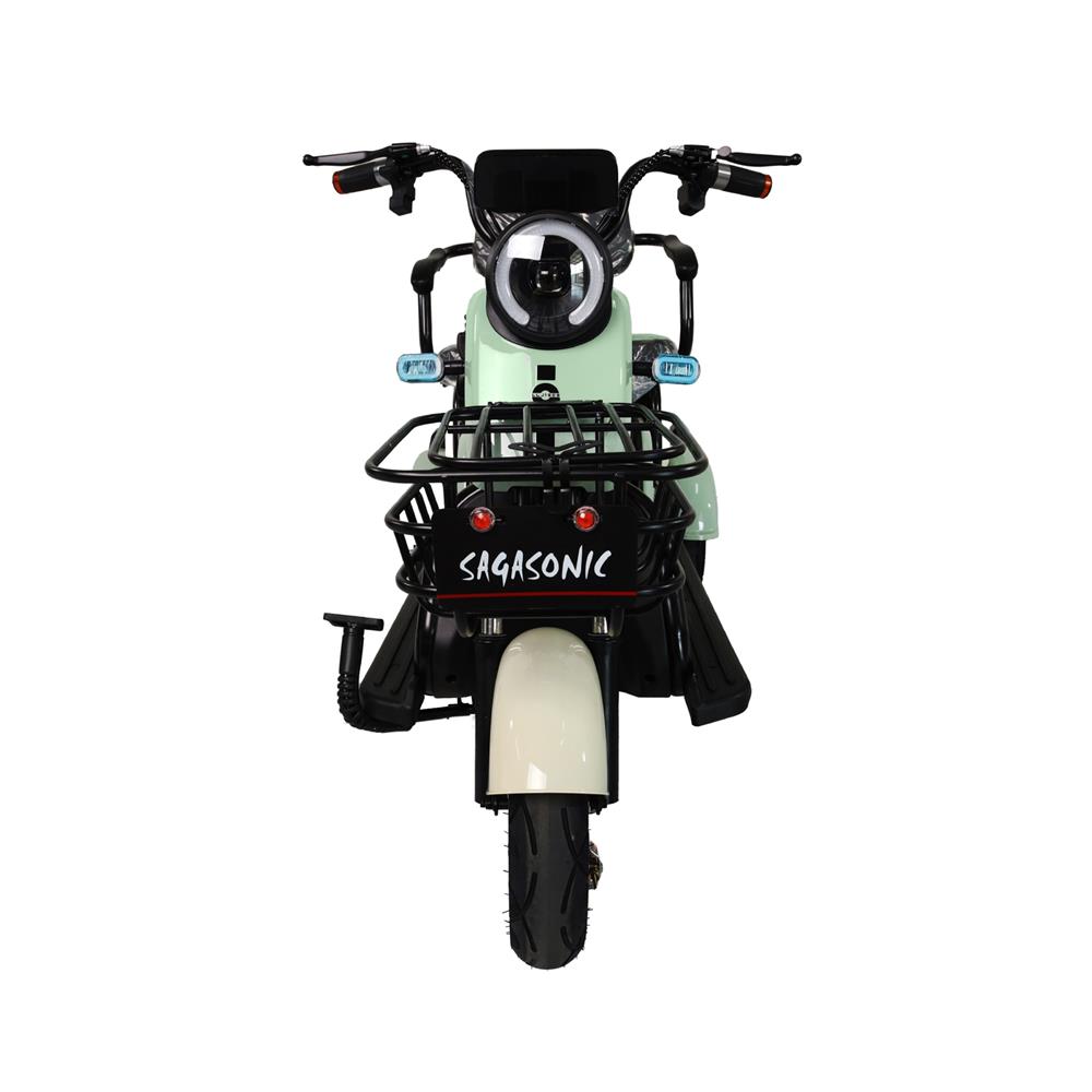 สกู๊ตเตอร์ไฟฟ้า 3 ล้อ SAGASONIC X6 สีขาว/เขียว