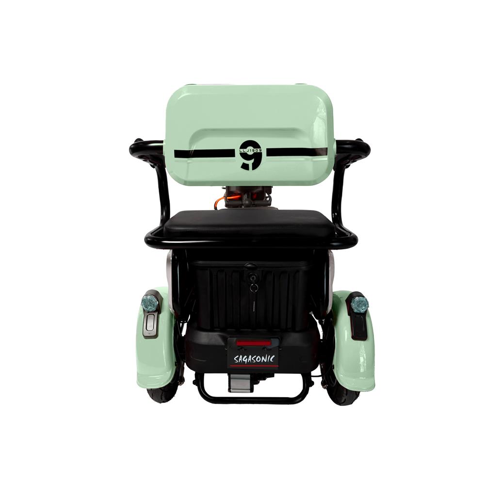 สกู๊ตเตอร์ไฟฟ้า 3 ล้อ SAGASONIC X6 สีขาว/เขียว