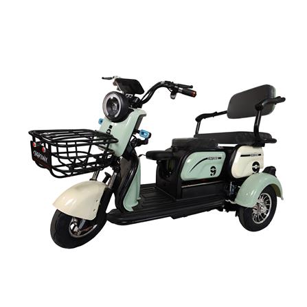 สกู๊ตเตอร์ไฟฟ้า 3 ล้อ SAGASONIC X6 สีขาว/เขียว_1