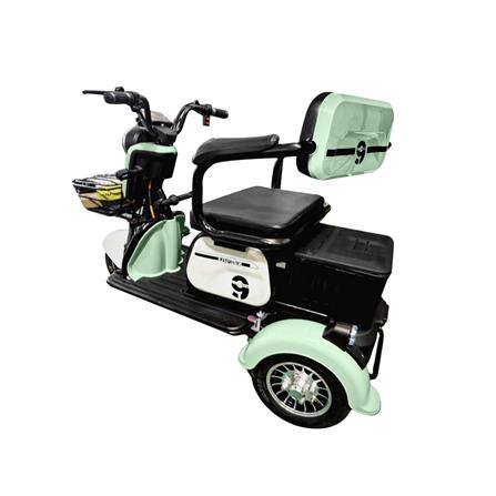 สกู๊ตเตอร์ไฟฟ้า 3 ล้อ SAGASONIC X6 สีขาว/เขียว_4