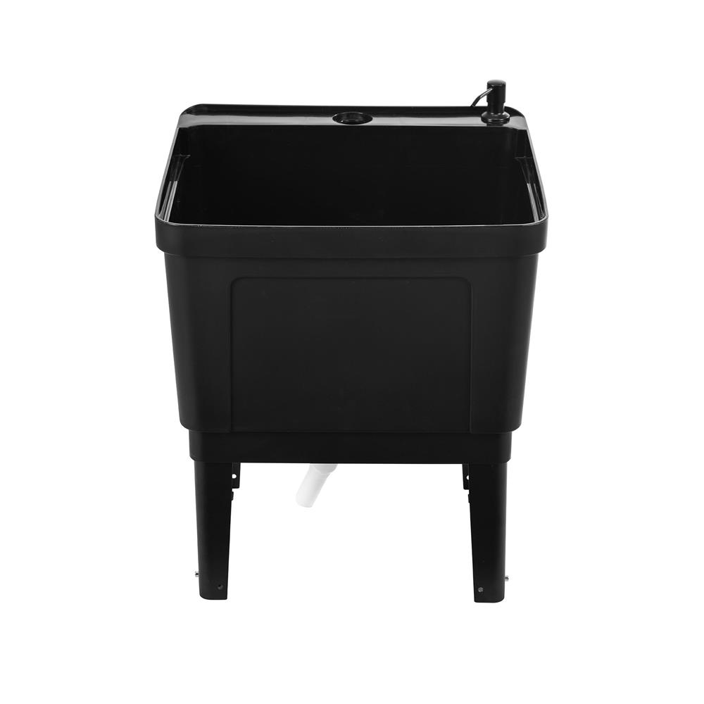 ซิงค์ขาตั้งพลาสติก 1 หลุม INFO BS5048 สีดำ