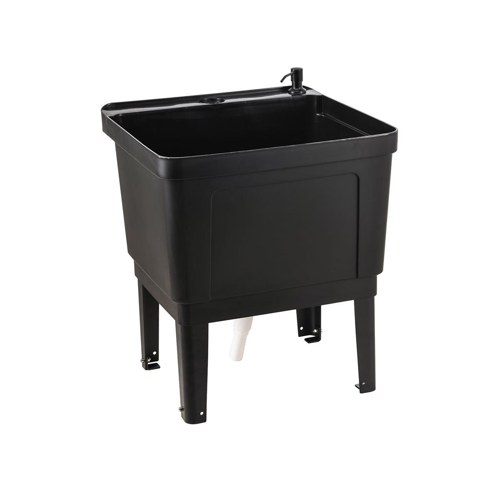 ซิงค์ขาตั้งพลาสติก 1 หลุม INFO BS5048 สีดำ