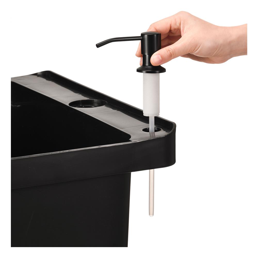 ซิงค์ขาตั้งพลาสติก 1 หลุม INFO BS5048 สีดำ