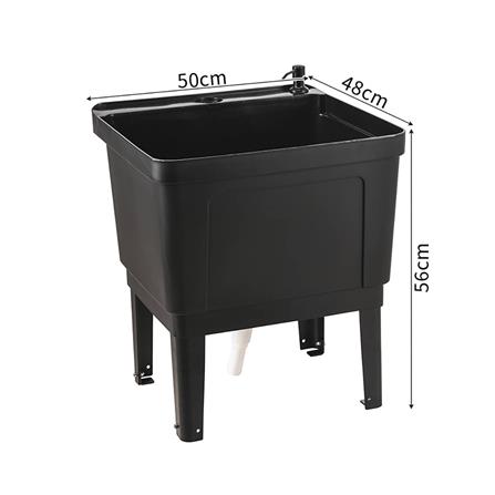 ซิงค์ขาตั้งพลาสติก 1 หลุม KUCINE INFO BS5048 สีดำ_10